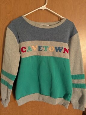 Colorblock Crewneck Sweater - Teal & Heather Gray
